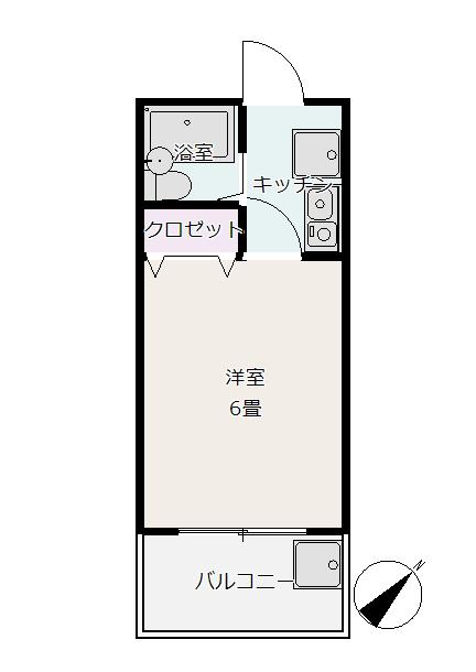 エリエール鶴ヶ島ハイツ(1K/2階)の間取り写真