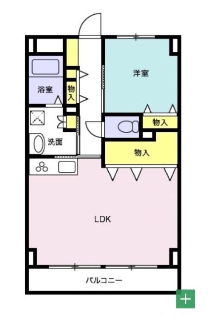 高砂ハイツ2(1LDK/3階)の間取り写真