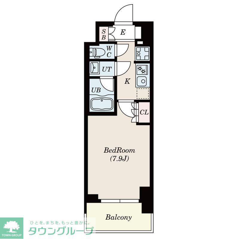 S-RESIDENCE北千住REIZ(1K/6階)の間取り写真
