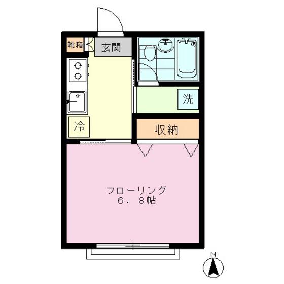 SAKURA(1K/1階)の間取り写真