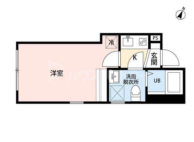 LINO WAKAGI(1K/3階)の間取り写真
