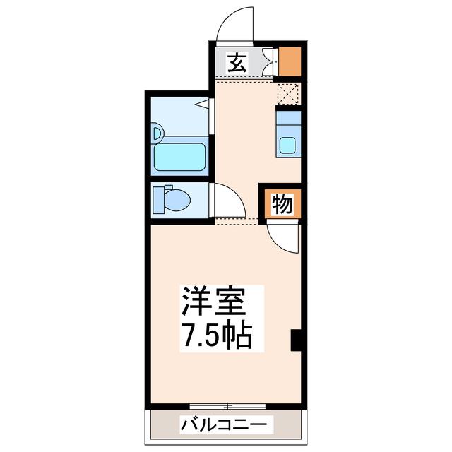 MAYフラット(1K/2階)の間取り写真
