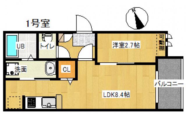 REGALEST-SMART 大学病院(1LDK/2階)の間取り写真
