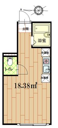 アートヒルズ若葉町(ワンルーム/1階)の間取り写真