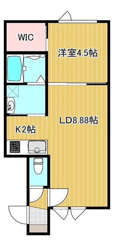 エムロード(1LDK/1階)の間取り写真