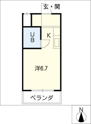 レジオンSECOND(ワンルーム/2階)の間取り写真