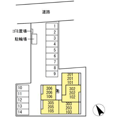 D-HILLS有玉南町(1LDK/3階)の間取り写真