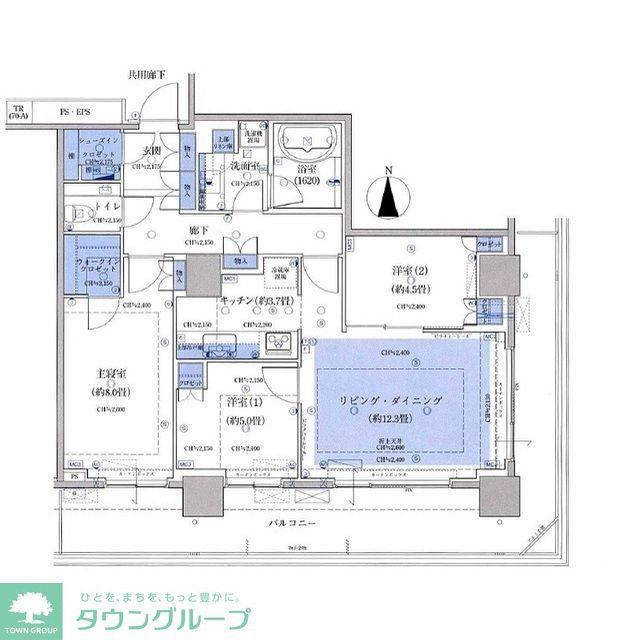 BRILLIA TOWER 大崎(3LDK/24階)の間取り写真