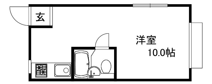 アルテ鈴蘭台(1K/4階)の間取り写真