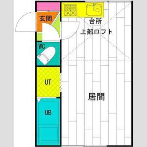 HH24(ワンルーム/2階)の間取り写真