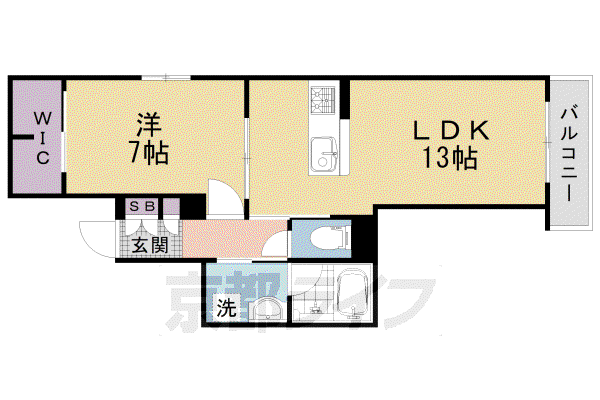 シャーメゾン アリスティオ(1LDK/3階)の間取り写真
