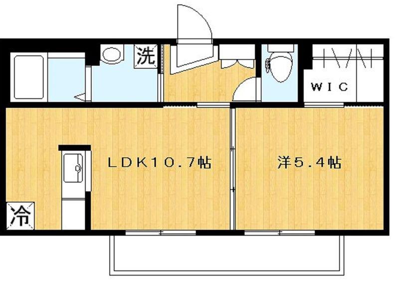 アーク元住吉(1LDK/2階)の間取り写真