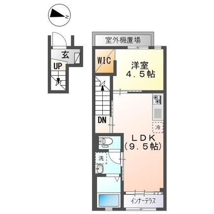 THE BESE 神明(1LDK/2階)の間取り写真