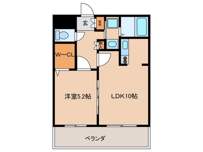 ベルグランデ(1LDK/4階)の間取り写真