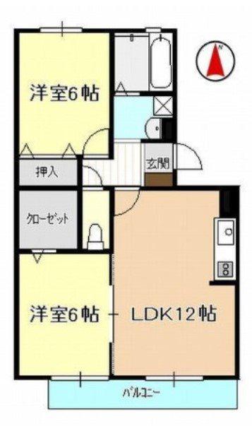 フォルトゥーナ(2LDK/3階)の間取り写真