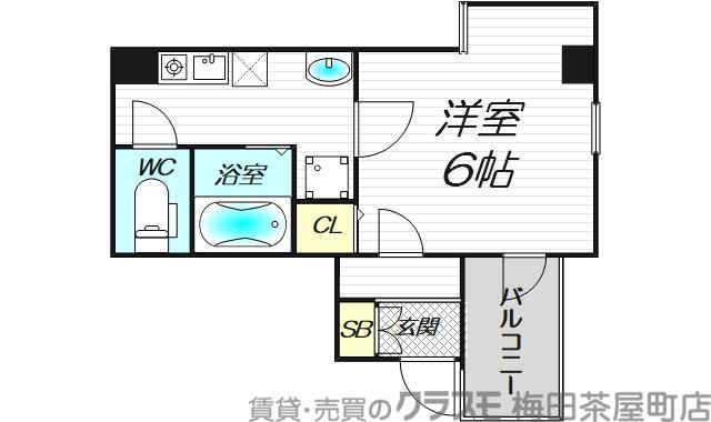 ブリストル神崎(1K/1階)の間取り写真