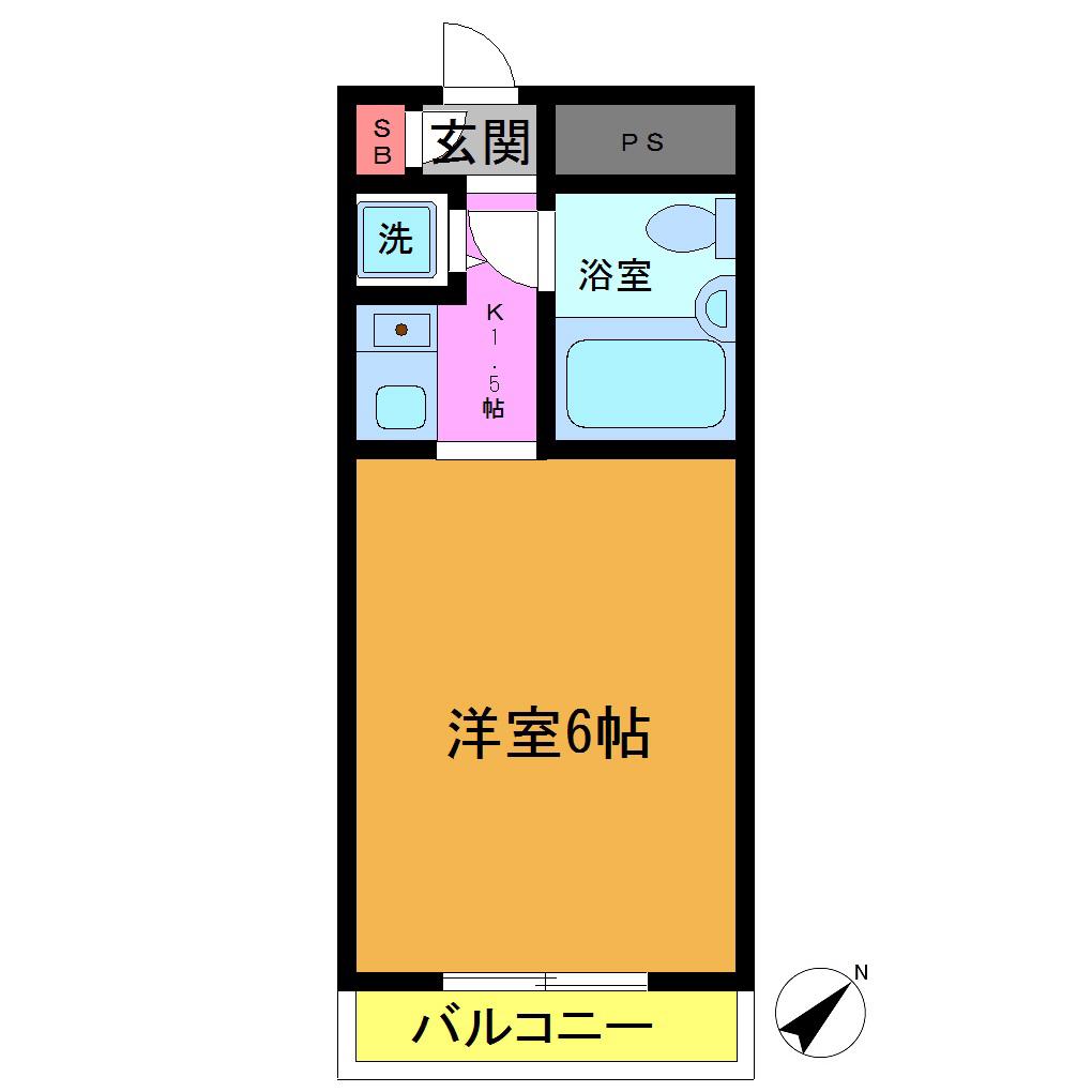 トップ行徳第5(ワンルーム/2階)の間取り写真