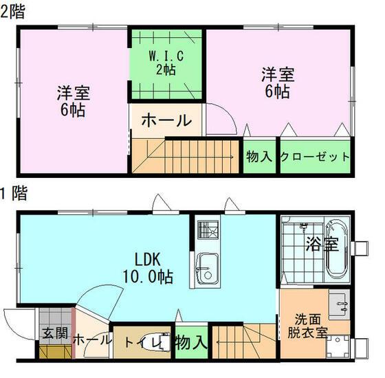メイユール(2LDK/1階)の間取り写真