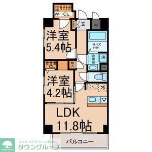 BRILLIA COURT TAIKO-DORI(2LDK/3階)の間取り写真