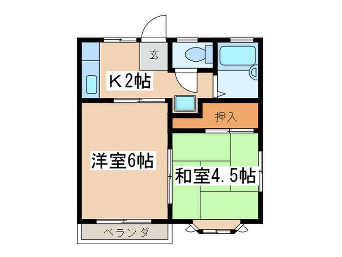 メゾンせいすい(2K/2階)の間取り写真