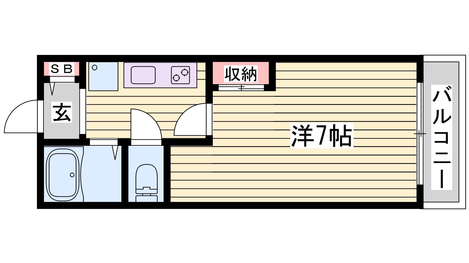BELL COCO(1K/2階)の間取り写真