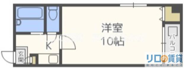コートヴィエール新大阪(1K/4階)の間取り写真