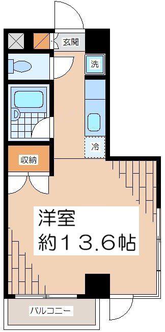 サンヒルズ(ワンルーム/4階)の間取り写真