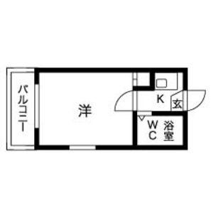 マイルストーン本陣I(1K/2階)の間取り写真