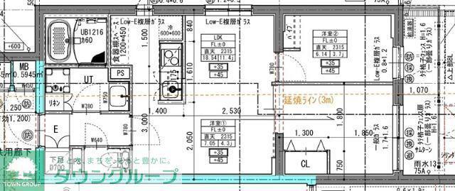 ラヴィエール住吉駅前(2LDK/4階)の間取り写真