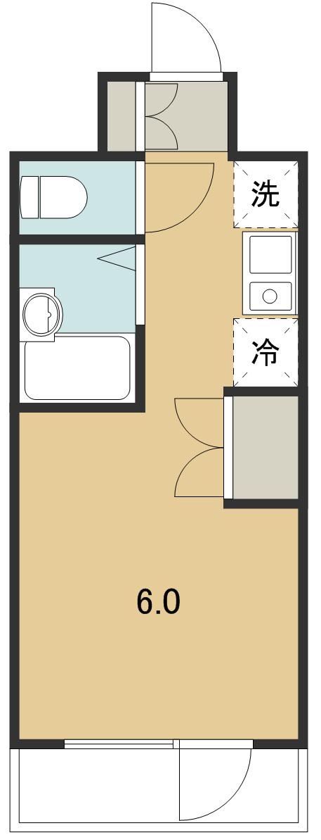 アルプ所沢(ワンルーム/8階)の間取り写真