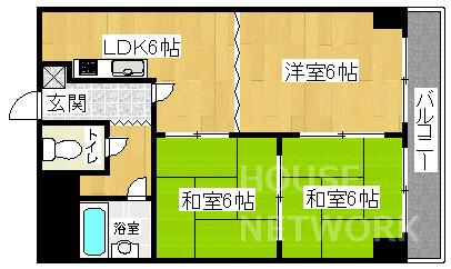 ロイヤル室町(3LDK/5階)の間取り写真