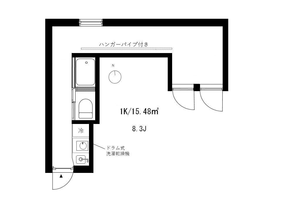 TA1262(1K/4階)の間取り写真
