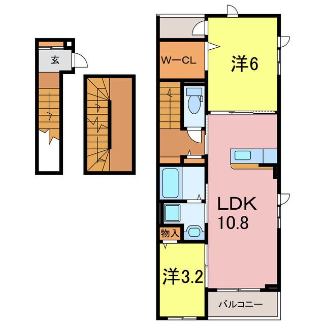 ネーベン パーク 7182(2LDK/3階)の間取り写真