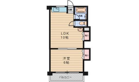 第1大森マンション(1LDK/1階)の間取り写真