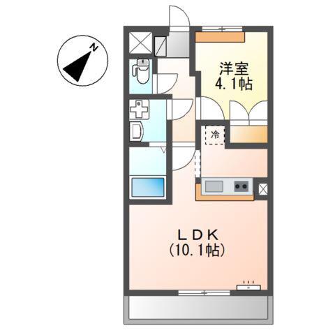 HEIM・A&M(1LDK/2階)の間取り写真