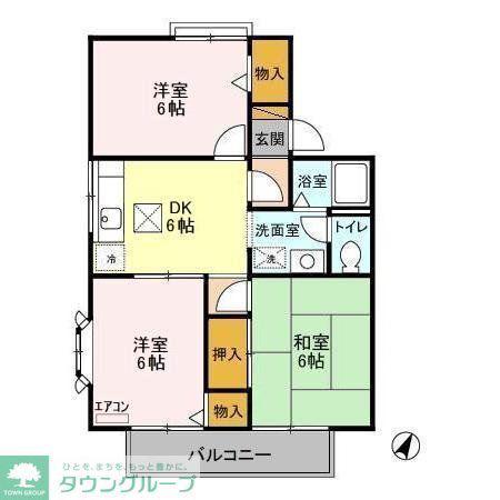 吉野ハイツ I(3DK/1階)の間取り写真