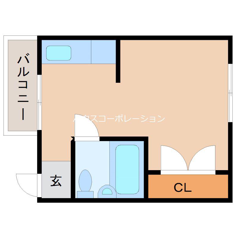 ラフォーレ塚口(1DK/3階)の間取り写真