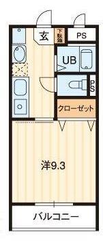 ボンヌ・シャンス(1K/4階)の間取り写真