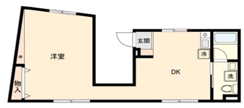 GLANZ(1DK/4階)の間取り写真