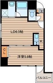 アイビーパレス52(1LDK/8階)の間取り写真