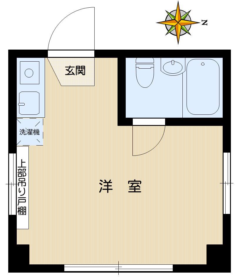 ウィングヒル(ワンルーム/3階)の間取り写真