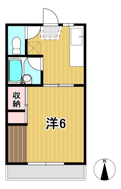田名部学生アパート(1K/2階)の間取り写真