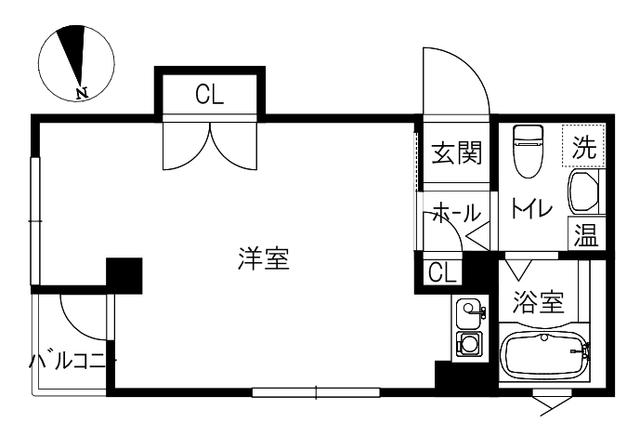 ベルフィール(ワンルーム/2階)の間取り写真