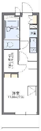 レオパレス槙(1K/3階)の間取り写真