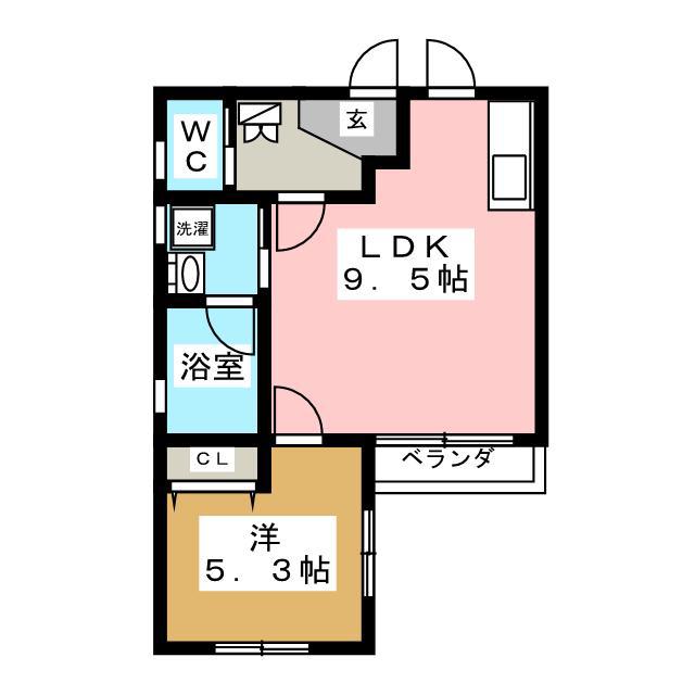 HILLS ICHIGAYA(1LDK/2階)の間取り写真