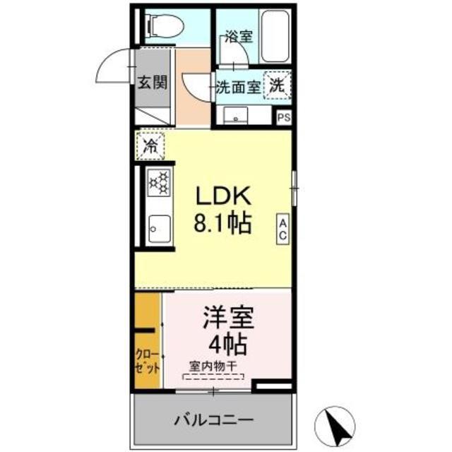 D′BLESS和田町(1LDK/2階)の間取り写真
