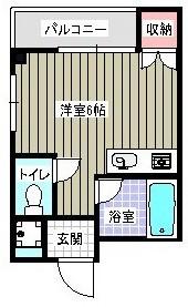 LILY-BE 1ST(ワンルーム/3階)の間取り写真