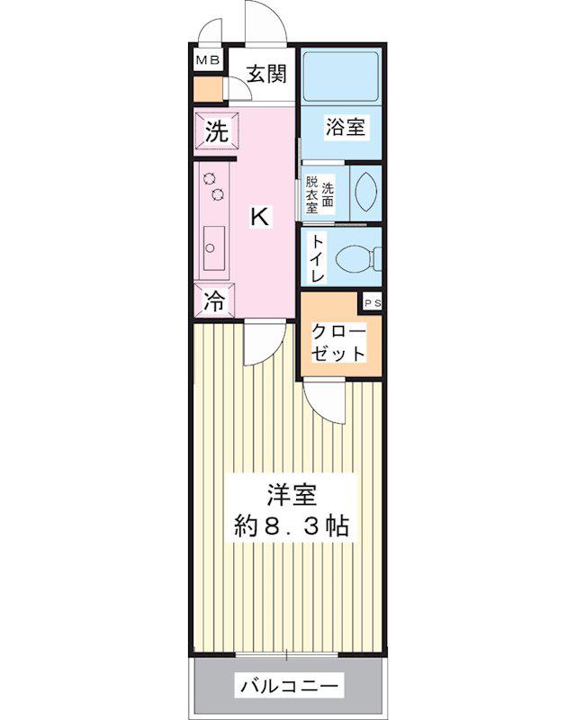 FELICE MAIHAMA(1K/2階)の間取り写真