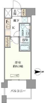 クレストフォルム大阪天満橋(1K/9階)の間取り写真