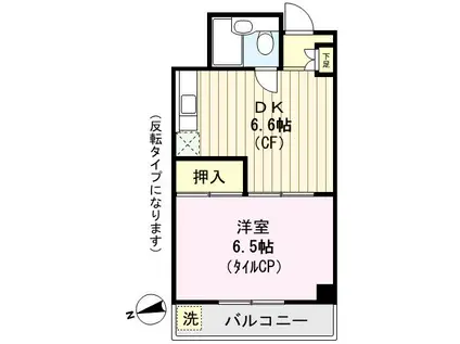 日東ハイツ(1DK/3階)の間取り写真